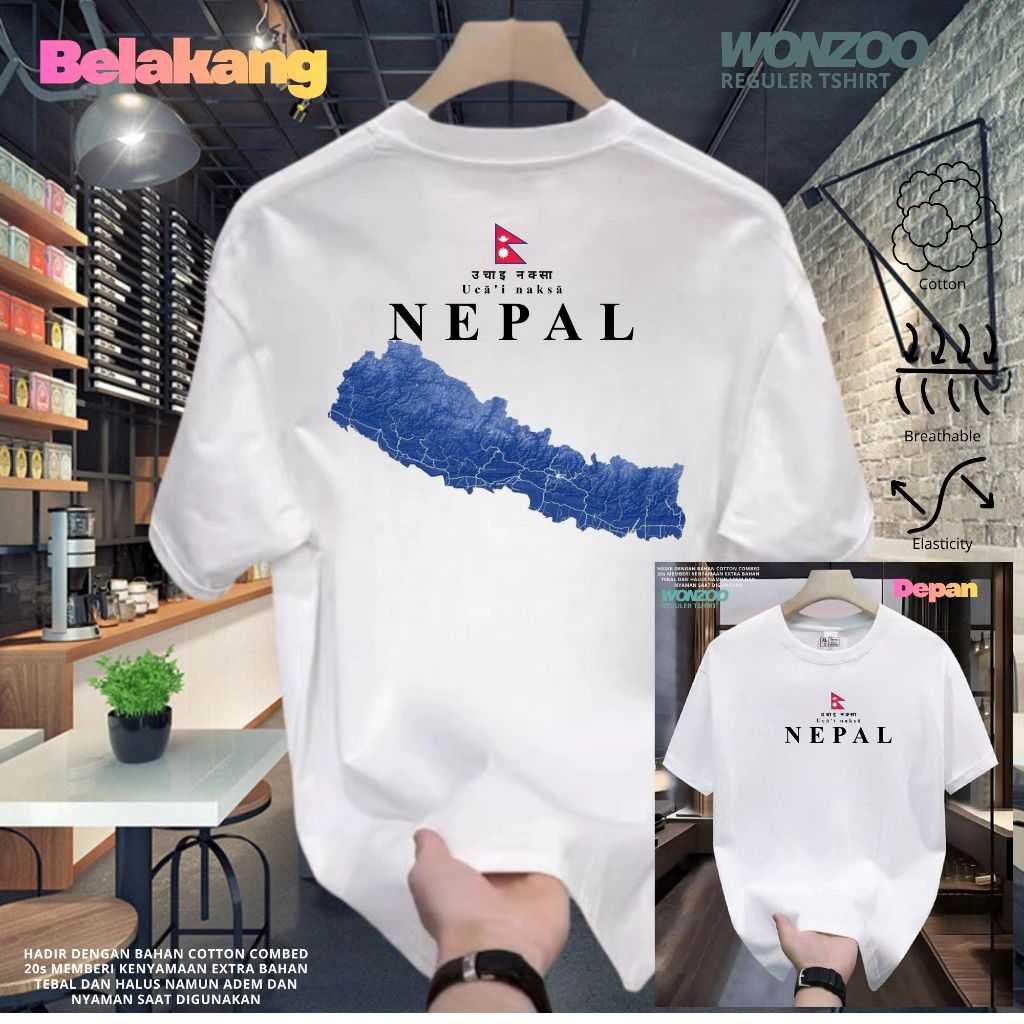 KAOS TSHIRT SOUVENIR OLEH OLEH NEPAL PREMIUM QUALITY
