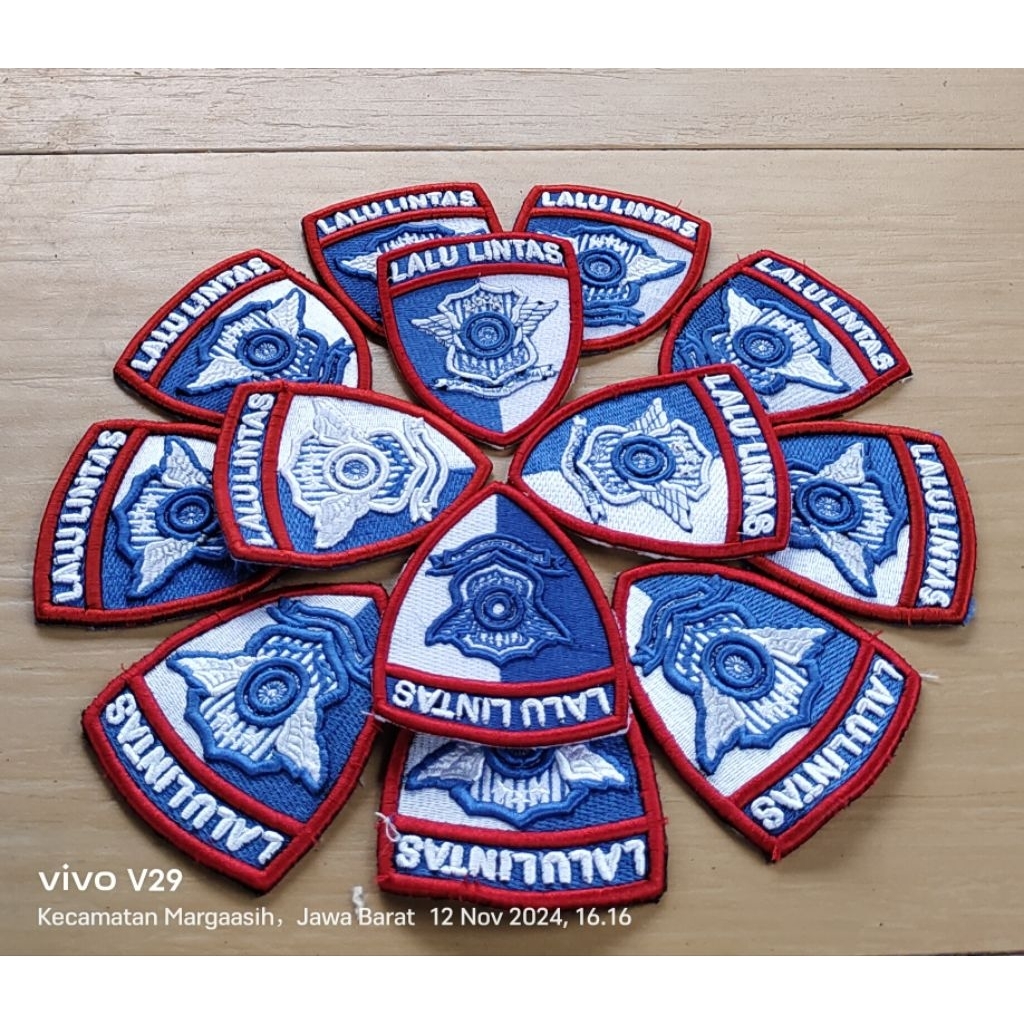 Logo Lalu lintas terbaru bordir timbul atribut Polri