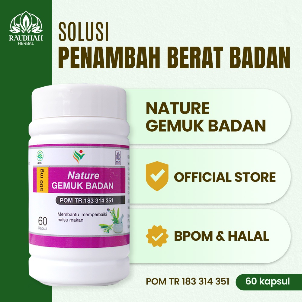 Obat Gemuk Badan Permanen Bpom Nature Gemuk Badan Suplemen Penggemuk Badan Ampuh
