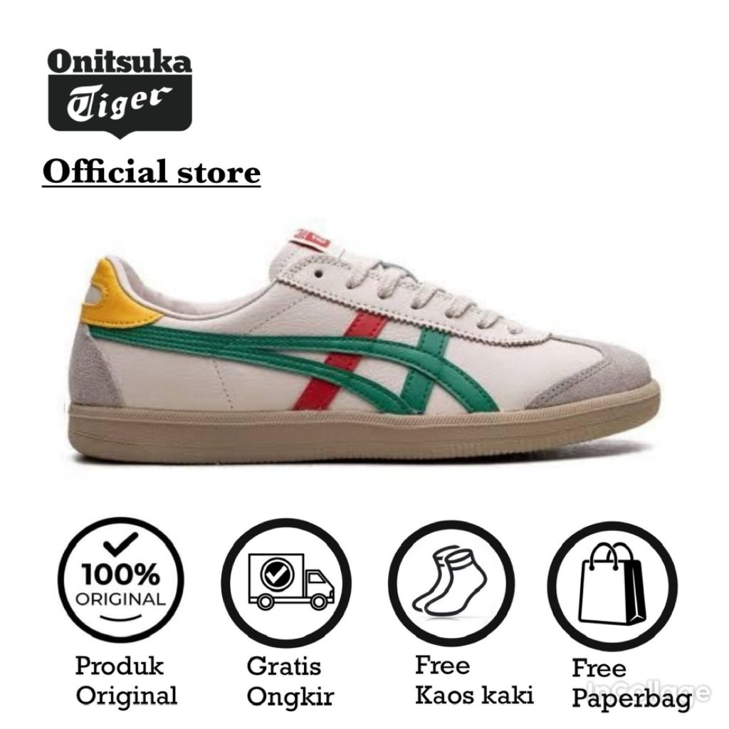 sepatu onitsuka tiger mexico 66 ORIGINAL tokuten bich green//free paperbag & kaos kaki