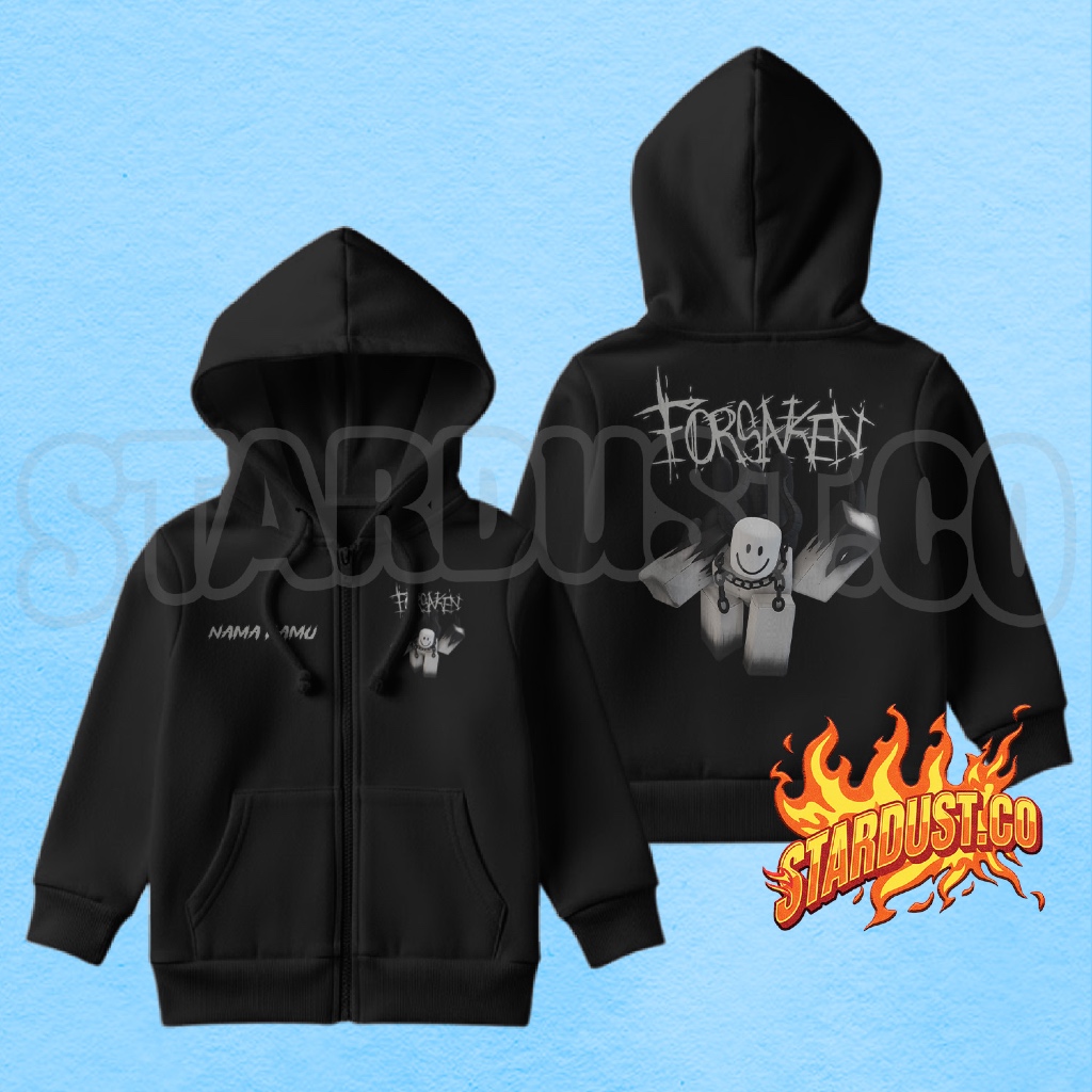 Jaket Zipper Hoodie Anak Roblox Forsaken Gratis Nama / Jaket Anak Roblox Forsaken Coolkid Fallen Ris