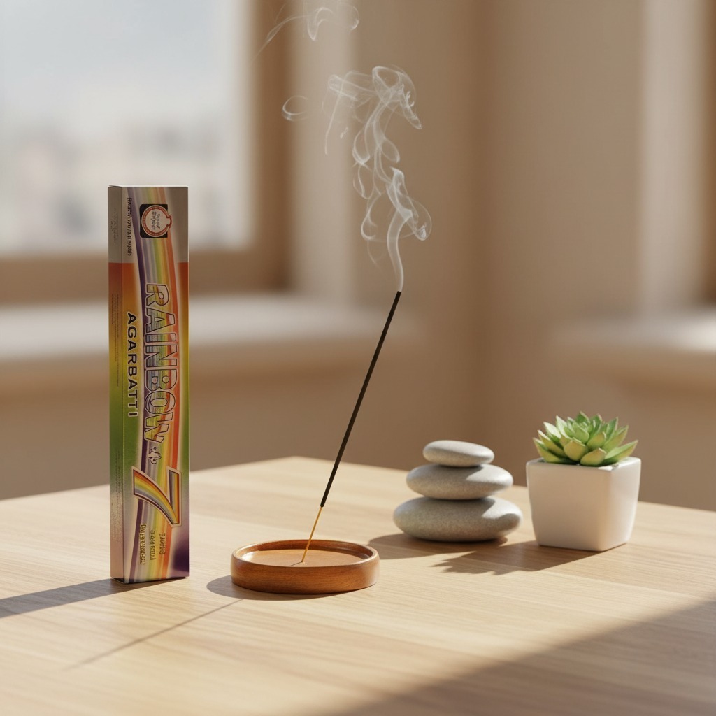 Bukhur Rainbow / Bukhur Rainbow + Tempat  Kayu / Dupa / Bukhur / Bukhur Pengharum Ruangan Aromaterap