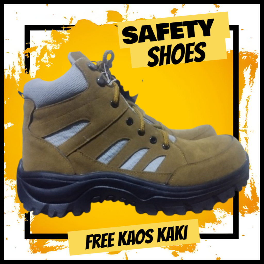 Sepatu Safety Boots Spatu Septi boot Kerja Gunung Kulit Asli Pria Wanita Premium