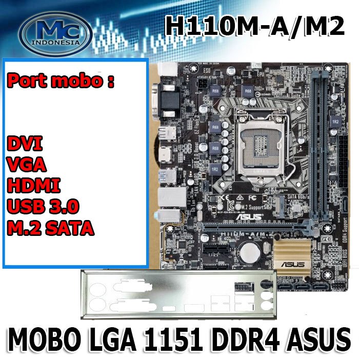 Mainboard Intel H110 LGA 1151 ONBOARD MOBO ASUS