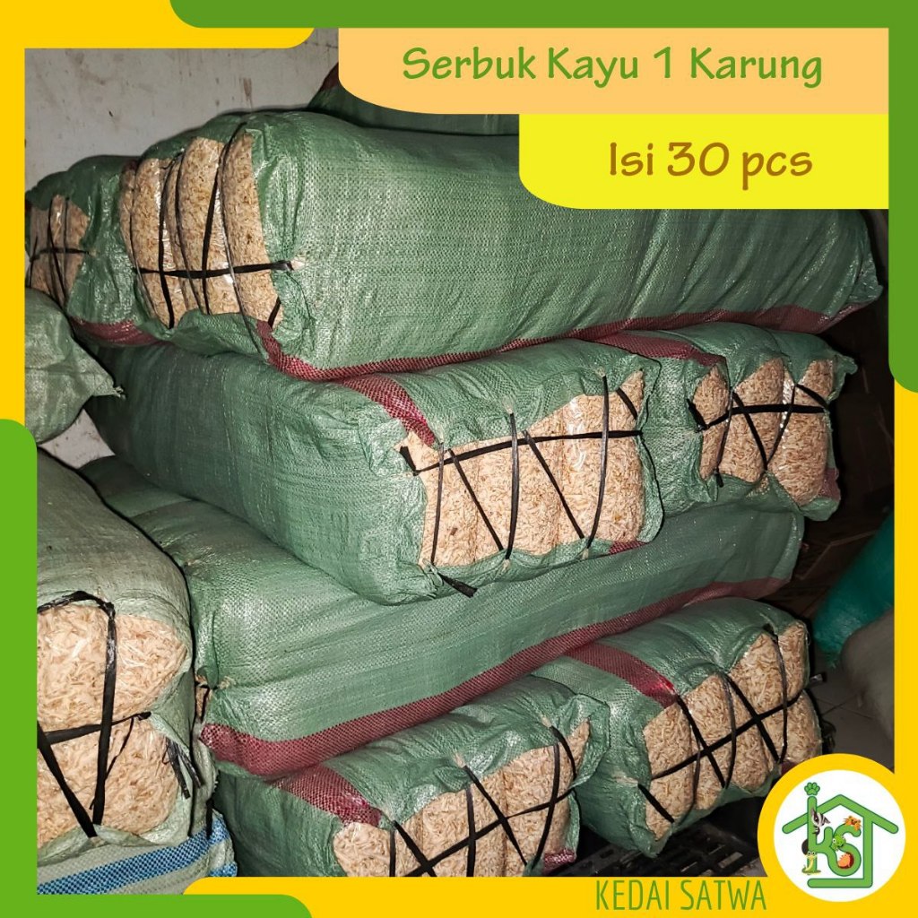 Serbuk Kayu 1 Karung isi 30 pcs Berat +- 300gr/pcs Alas Hamster Reptile Kedai Satwa