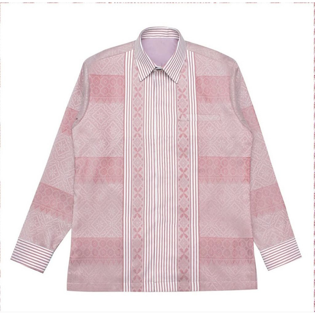 [READY NEW ORIGINAL] Kemeja Tenun Pria Lengan Panjang - Kemeja Tenun Songket Baron Jepara Original 2