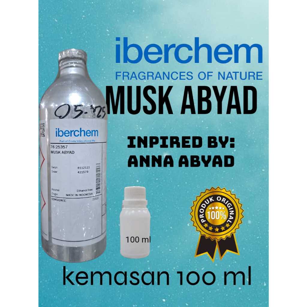 MUSK ABYAD BIBIT MURNI KEMASAN 100 ML. BY IBERCHEM. inspirasi ANNA ABYAD