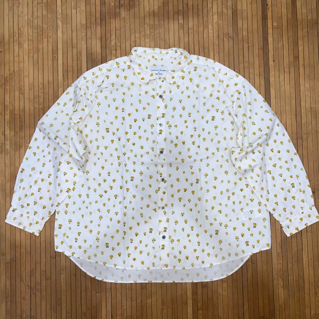 TSUMORI CHISATO By NIKO AND x ISSEY MIYAKE ALL OVER PRINT OVERSIZED LONG SLEEVE SHIRT raf simons ple