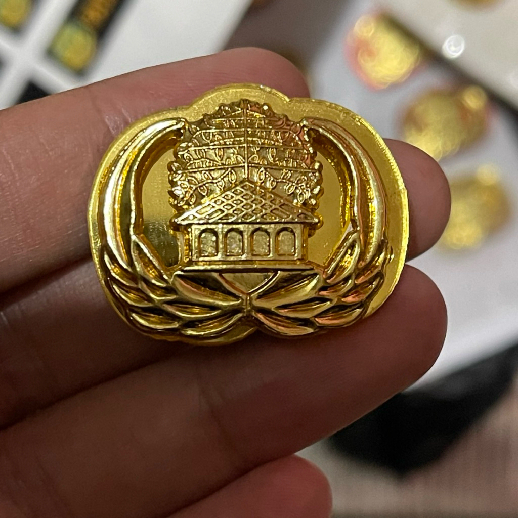 Pin Korpri Bangkok Lapis Acrylic emas Magnet / pin kopri di lapis mika emas terbaru magnet