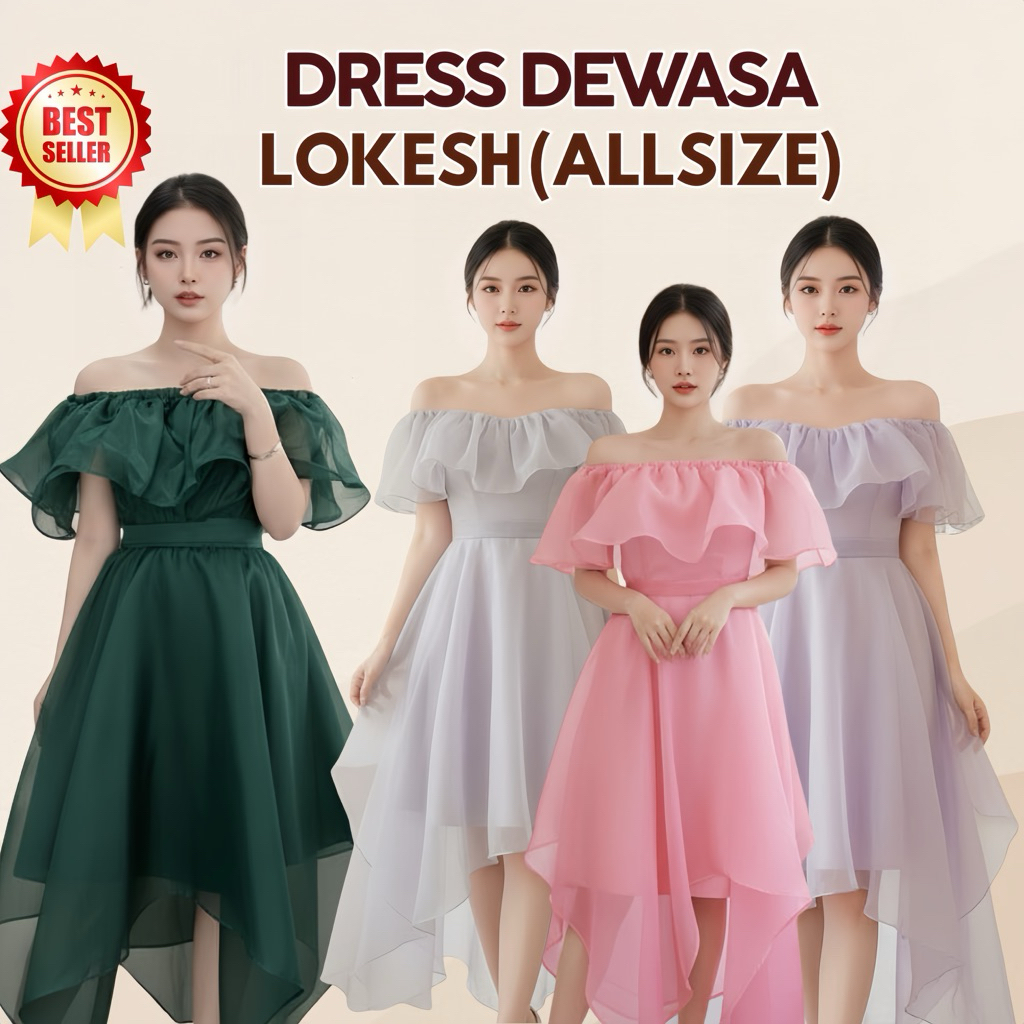 LOKESH DRESS,DRESS ORGANZA PREMIUM