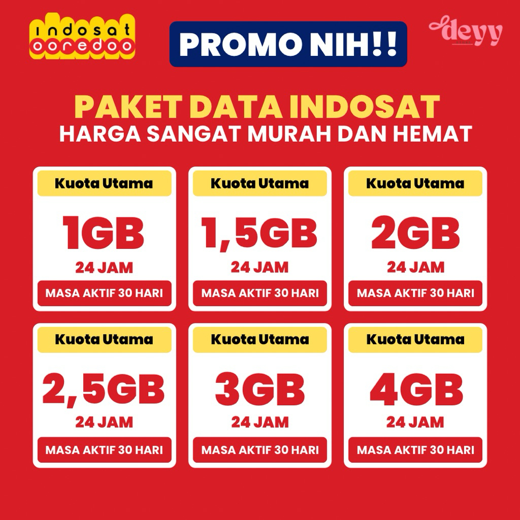 PAKET DATA KUOTA INDOSAT PROMO TERMURAH