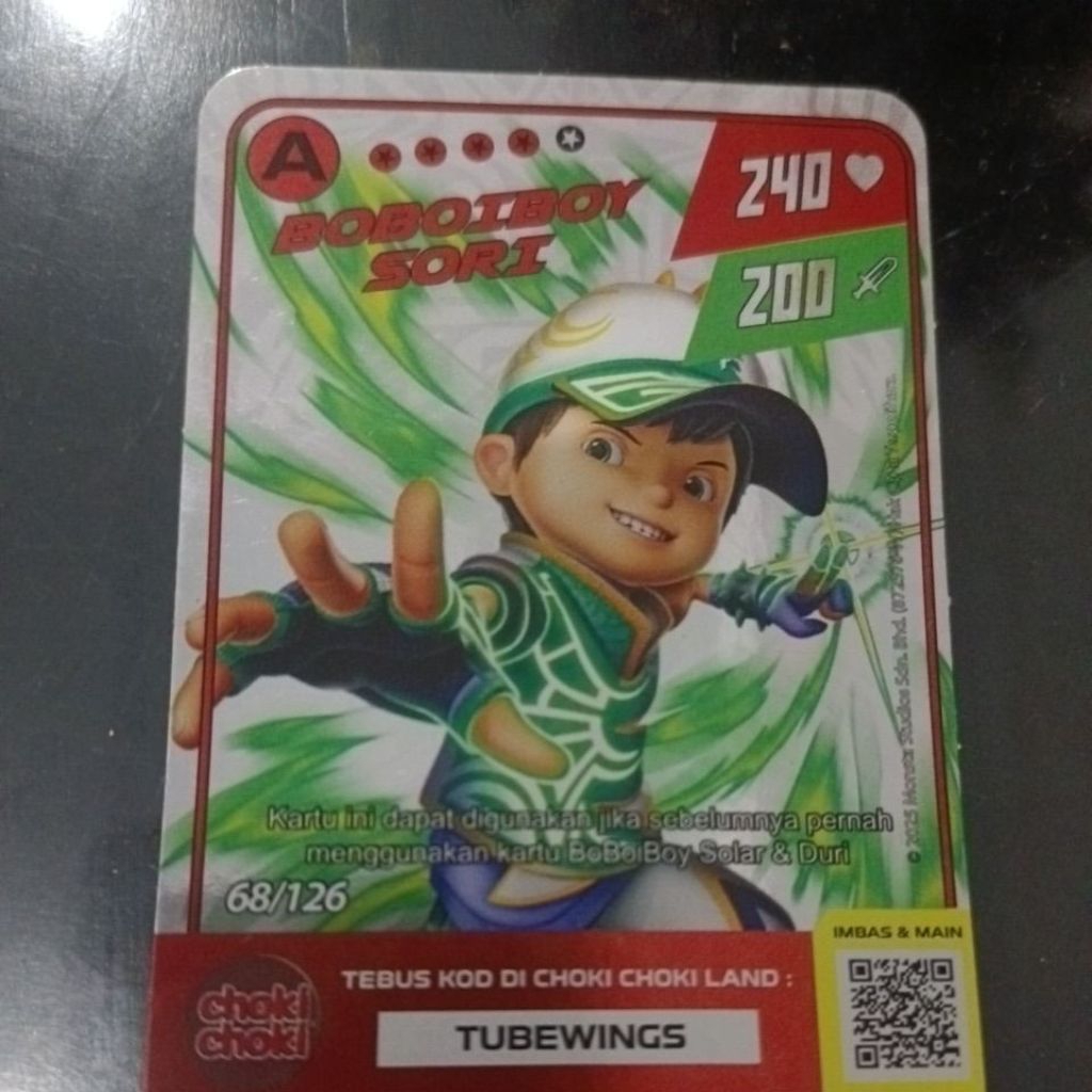 kartu boboiboy sori