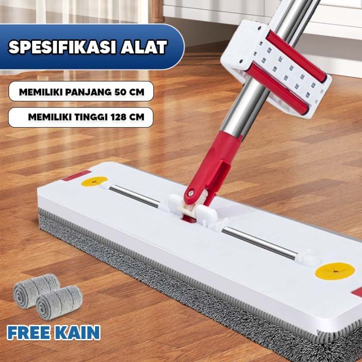 TERMURAH Alat Pel Otomatis Pembersih Lantai Karet / Alat Pel Pengering Lantai Otomatis Magic Mop Spo
