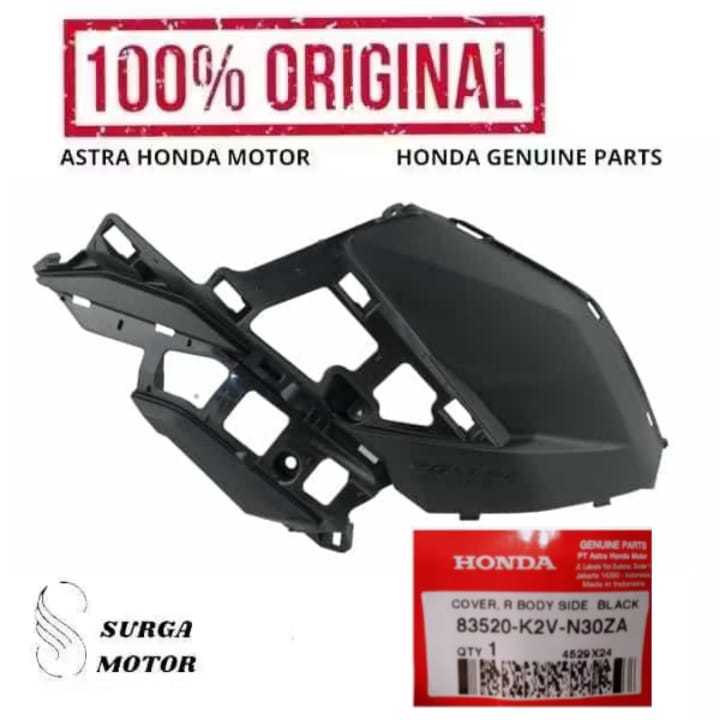Cover Body Kasar Samping Kanan Hitam Motor  Vario 125 eSP K2V 2022 2023 2024 2025 83520K2VN30ZA 8352