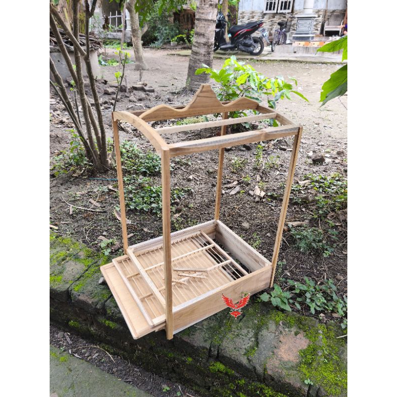 SANGKAR NO2 JERUJI SENAR AMBRUKAN, KAYU JATI
