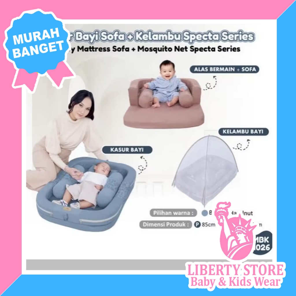 MOMS BABY KASUR BABY SOFA + KELAMBU SPECTA Series MBK4026