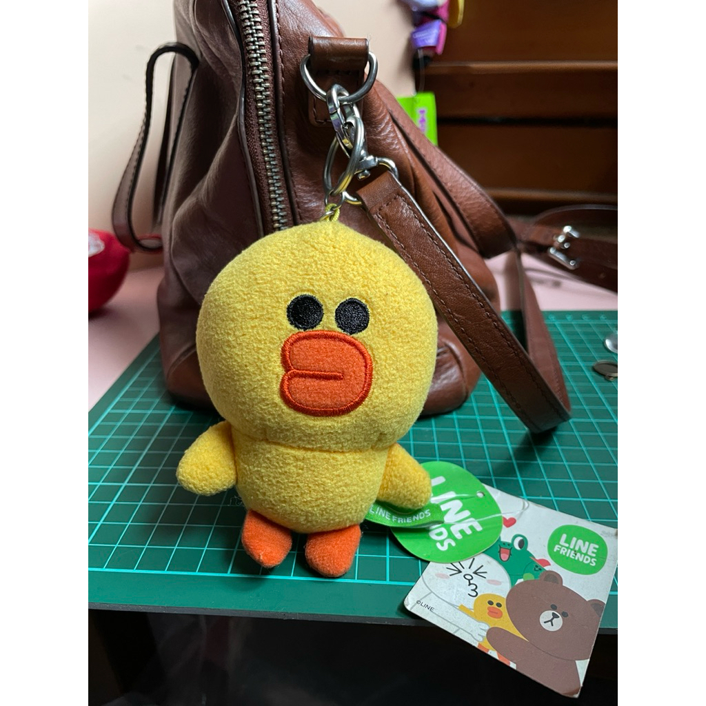 140k bagcharm sally line friends brown cony plush boneka ganci keychain