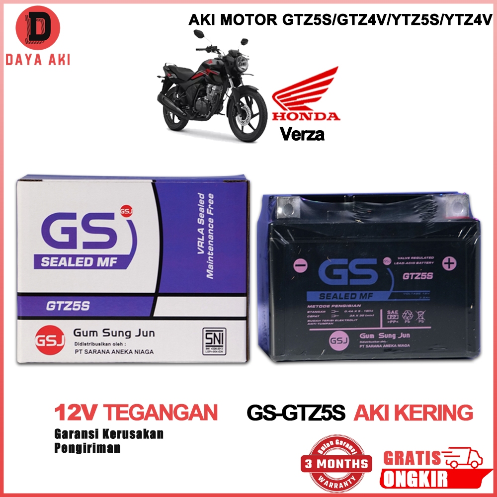 Aki Motor GTZ5S SUPER Aki Kering Honda Verza