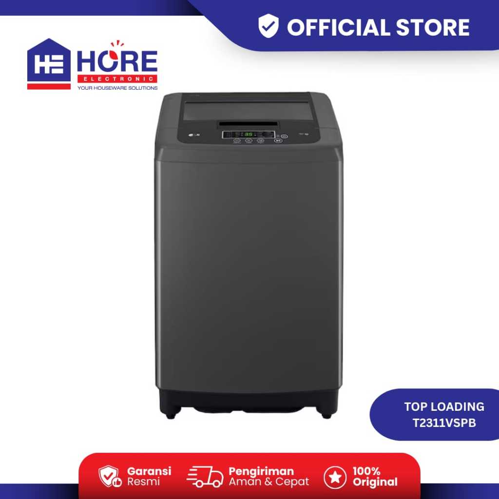 MESIN CUCI LG 1 TABUNG TOP LOADING T2312VSPB / LG MESIN CUCI TOP LOADING T2312VSPB [12 KG]