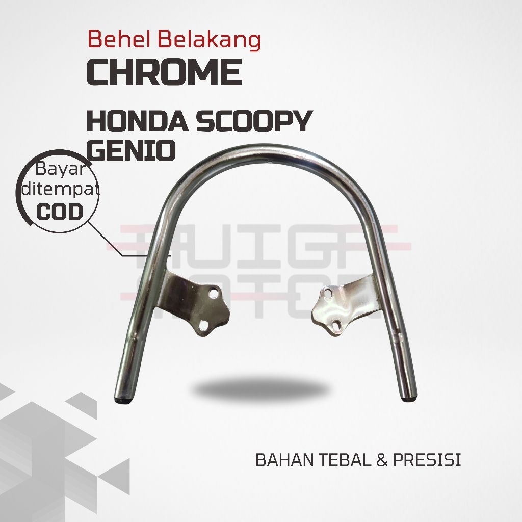 BEHEL BELAKANG CHROME HONDA SCOOPY/ GENIO