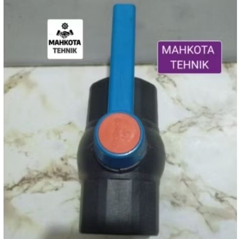 Ball Valve PVC Frap 1.1/2" Polos Tanpa Drat,  ukuran 1.5 inch