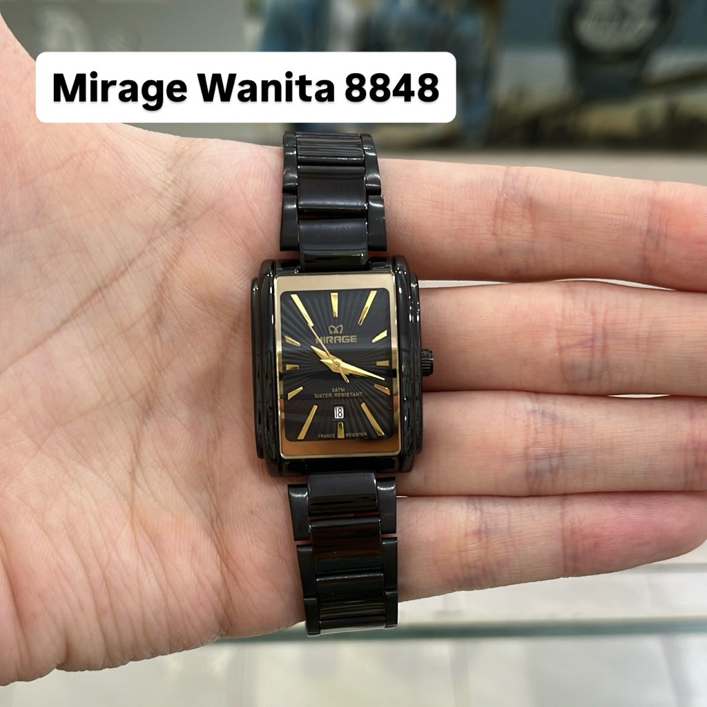 Jam Tangan Mirage 8848 Wanita Hitam