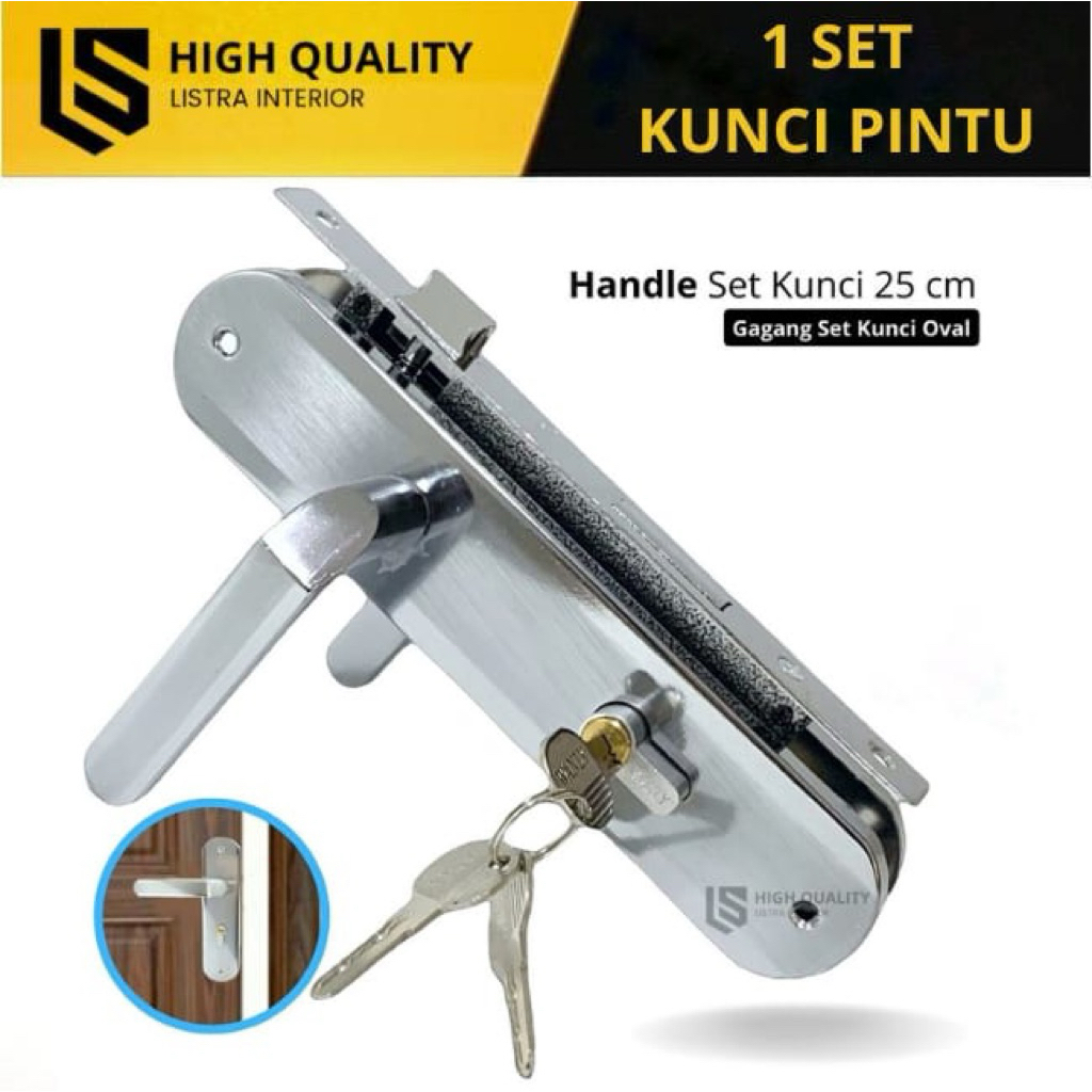 Slot Kunci Handle Pintu Premium Besar Kunci Pintu Handle Pintu Engkol Pintu