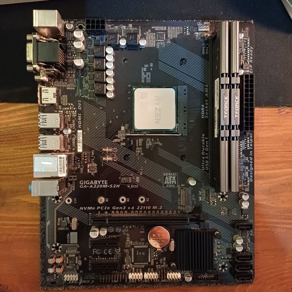 Motherboard Gigabyte A320M S2H Normal Tested