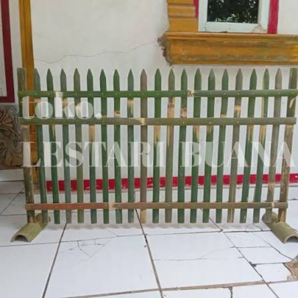 bilahan bambu 70x3cm bahan pagar rumah dan kebun, bilah bambu