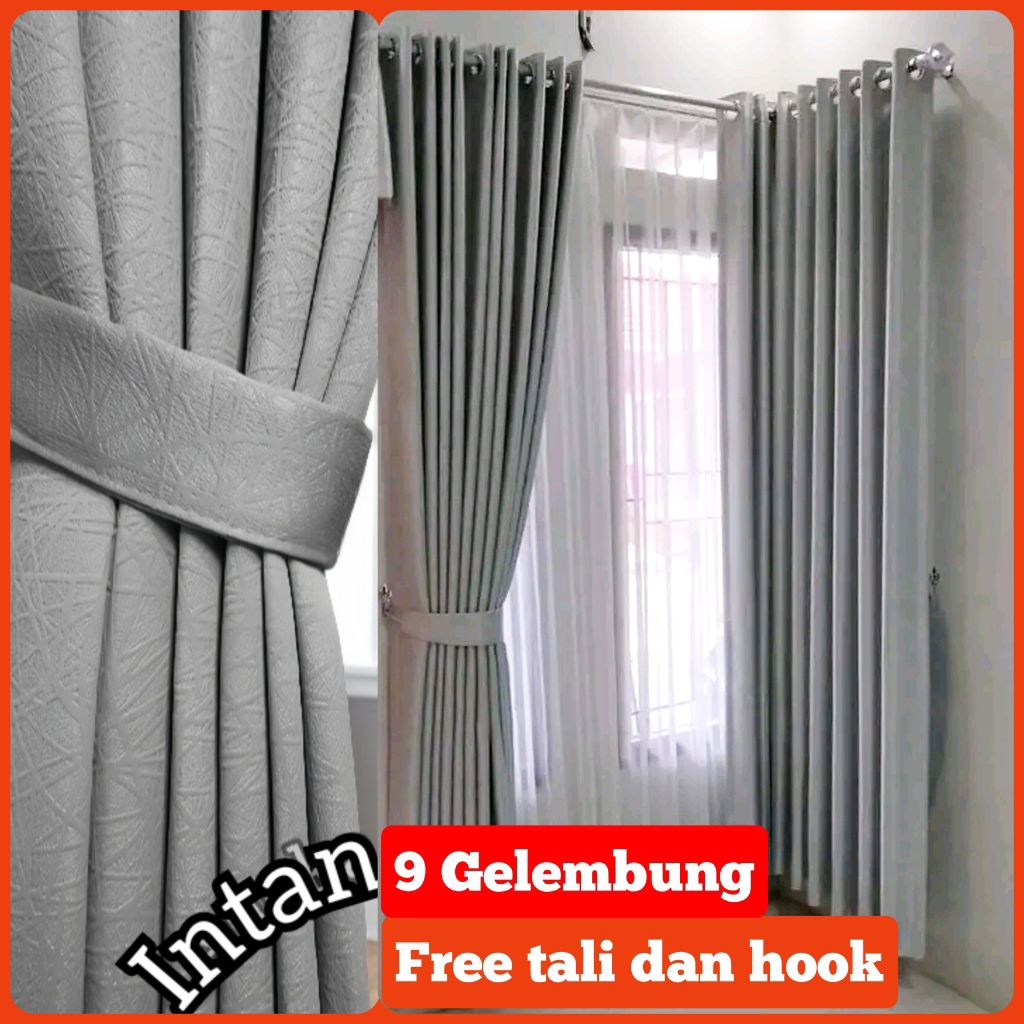 Gorden Lebar 150 X 200. Tinggi 2 meter Gorden Jendela Pintu Berbahan Blackout Polos