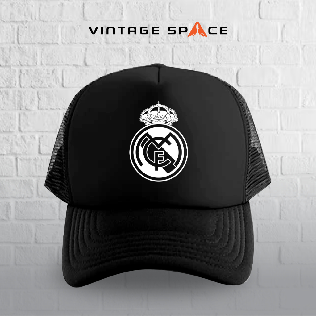 topi bola/ topi logo Real Madrid/ topi jaring/topi trucker