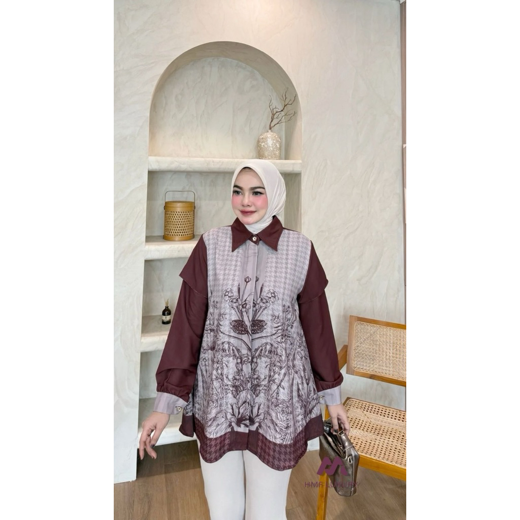 Atasan hmf luxury / Kemeja hmf luxury / kemeja hmf luxury isabel vol 23 / isabel vol 23  kemeja hmf 