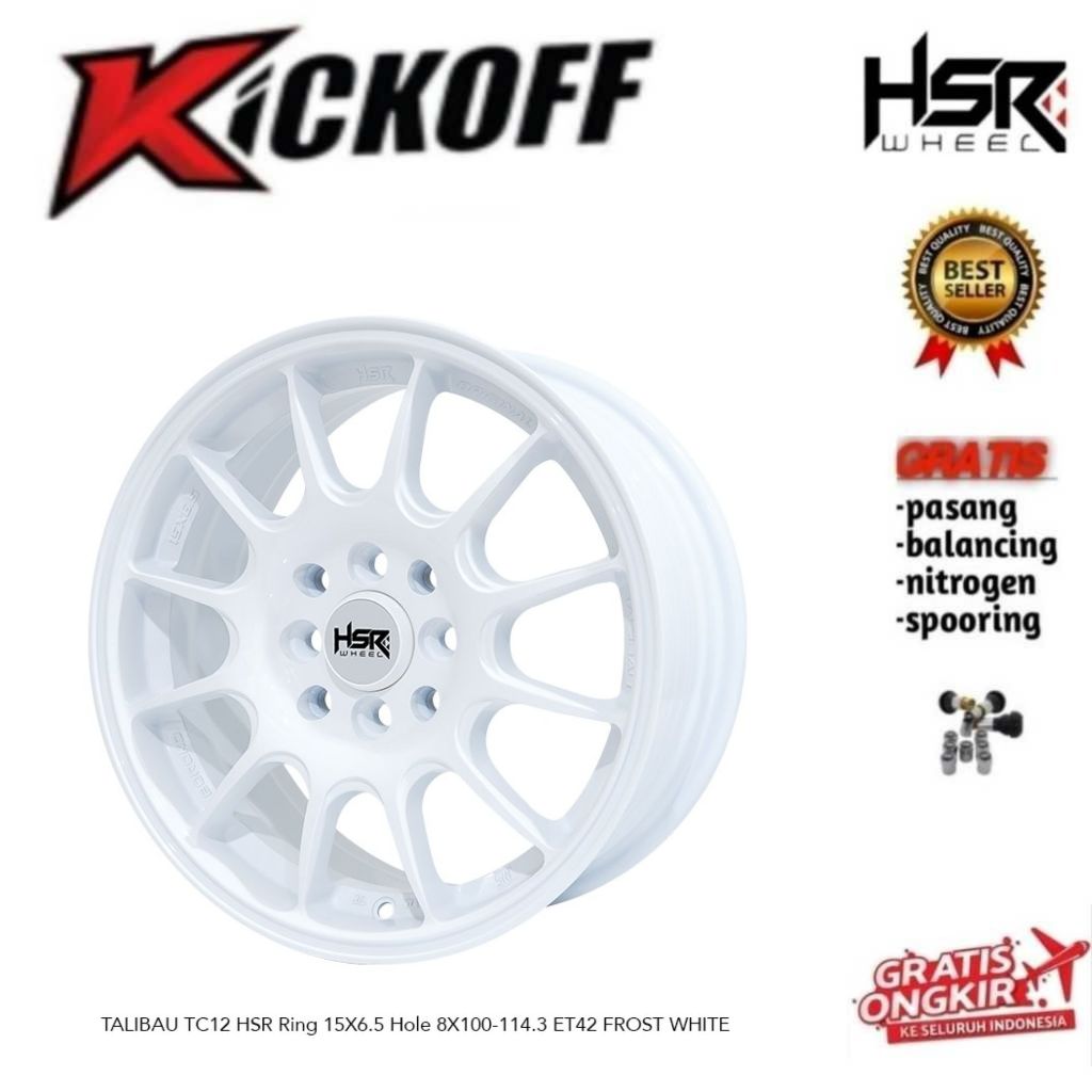 Promo velg hsr terbaru velg brio gya sigra dll  HSR TALIBAU TC12 R15