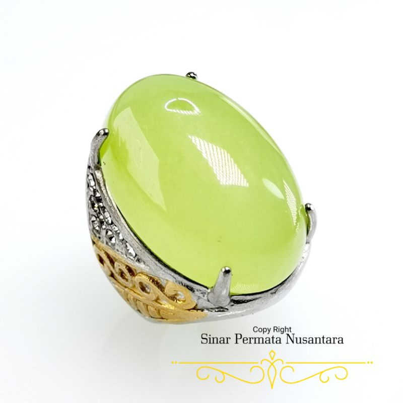 100% NATURAL GIOK ACEH HIJAU MUDA KRISTAL JUMBO | CBA-262