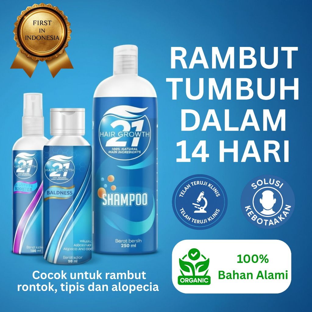 21 Hair Growth - Paket Baldnes - Penumbuh Rambut