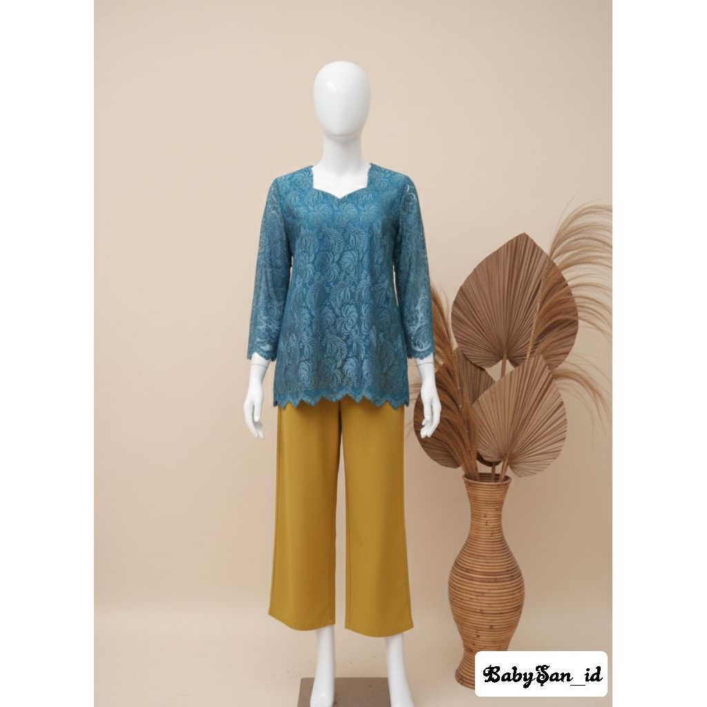 Kebaya Hijau Emerald Premium