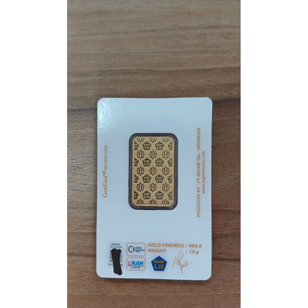 LM antam 10gr 999,9 certieye original
