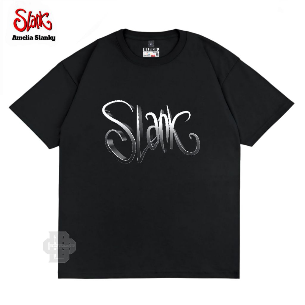 Kaos Slank Original - Slank Logo 3D Metalic  - Kaos Slank Distro  - Kaos Slank Original Potlot