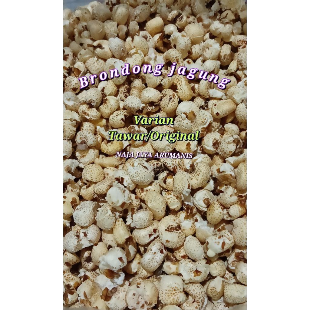 brondong jagung 800g-1kg (Rasa Tawar) popcorn jadul