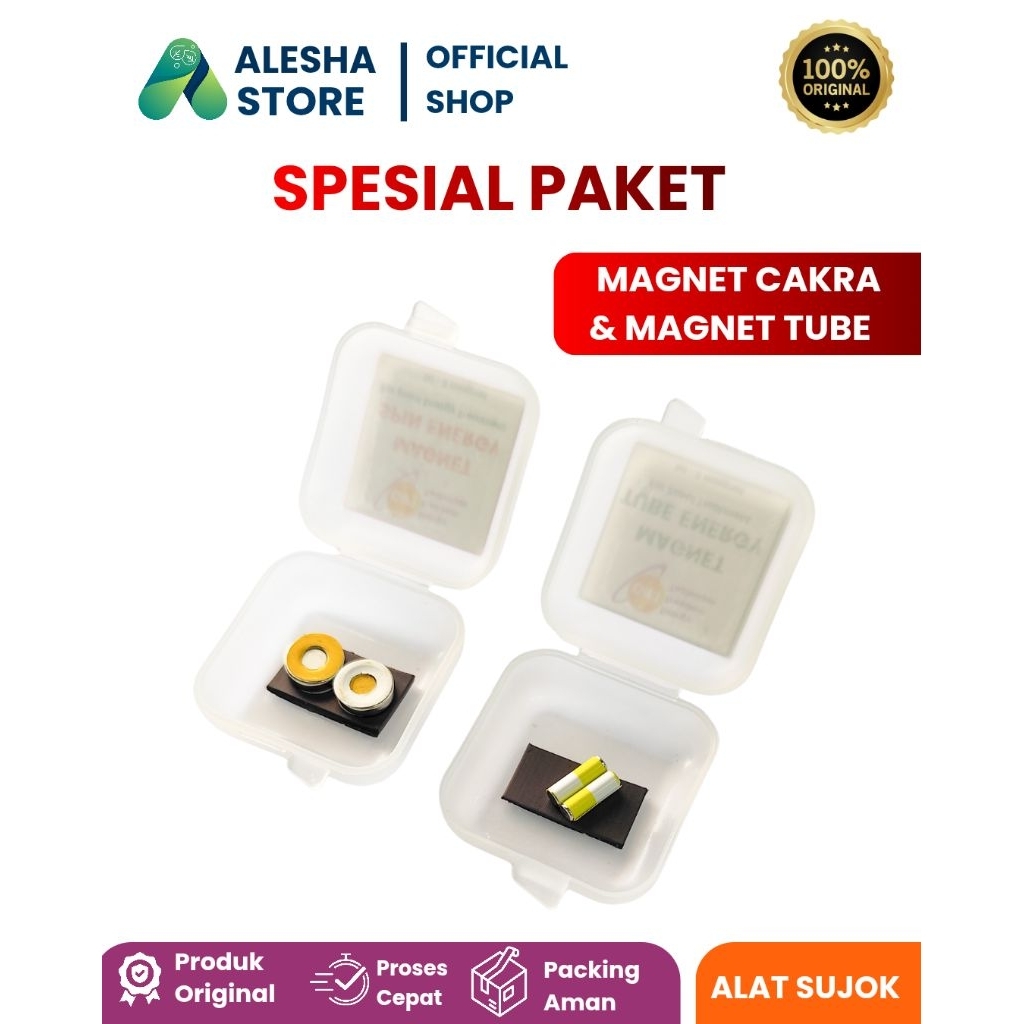Paket Magnet Sujok Cakra & Tube / Batang Ori Asli untuk Terapi Sujok - Bisa Pilih Satuan Aja