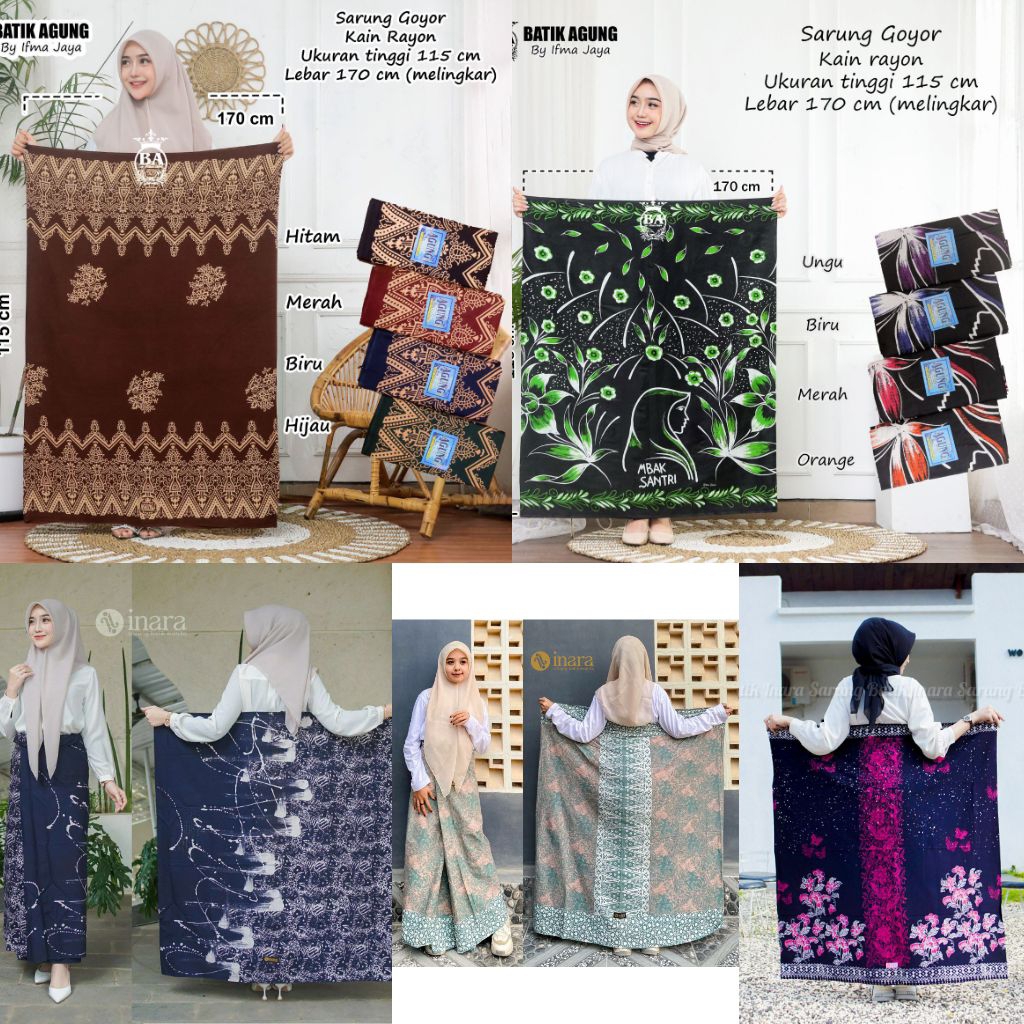 grosir sarung batik wanita kodian isi 20pcs motif random