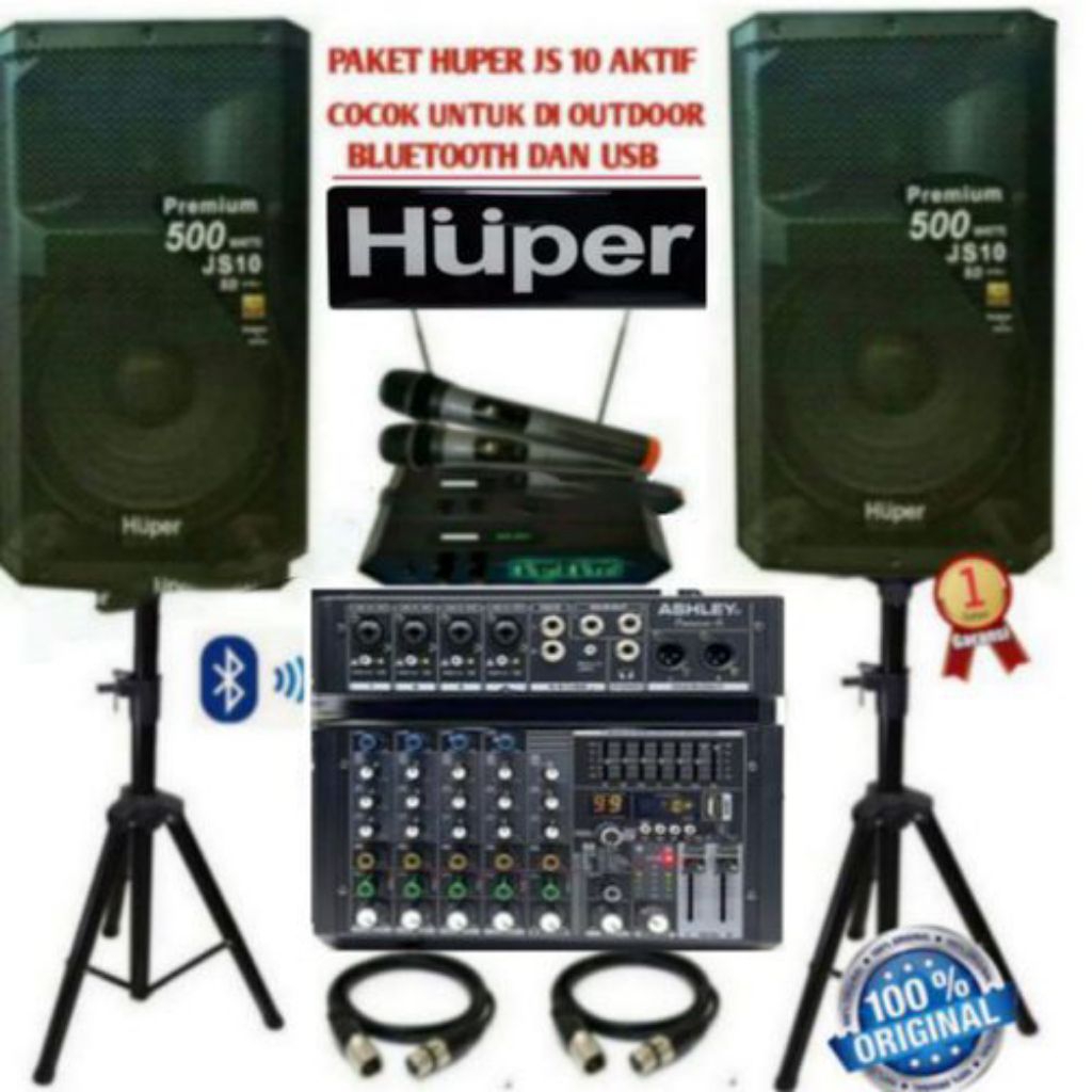 SPIKER HUPER 1 SET JS10 (PAKET LENGKAP)