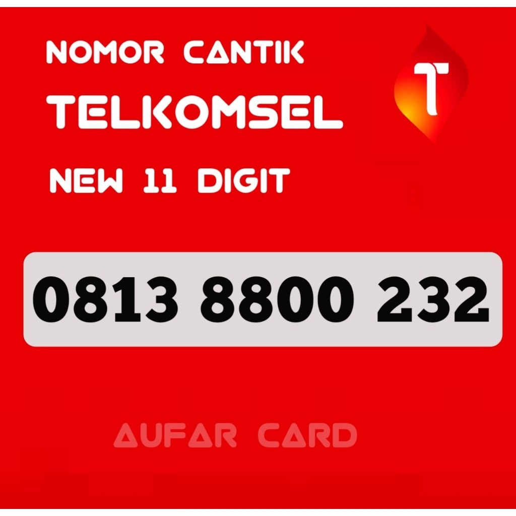 Nomor Cantik Telkomsel Simpati ekor 232 super 12000 232 0000 232