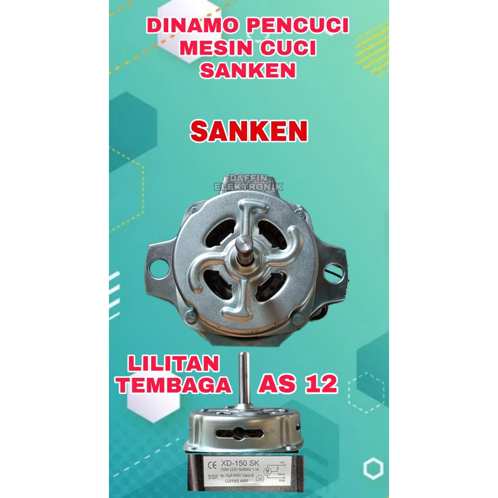Dinamo Pencuci Mesin Cuci Sanken Lilitan Tembaga | Dinamo Wash Sanken | Dinamo Pencuci Mesin Cuci Sa