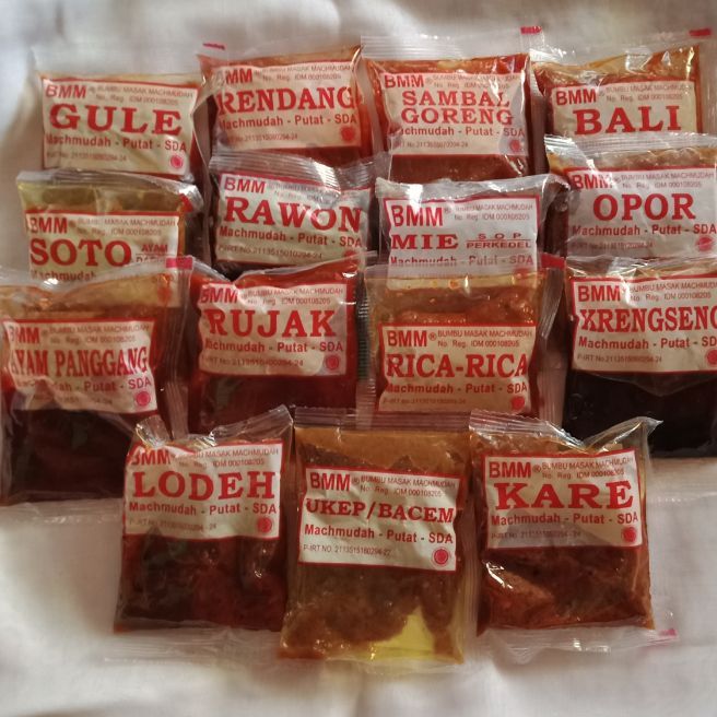 BMM Bumbu Masak Machmudah Grosir minimal 100 Pcs Mahmudah Sidoarjo Original Halal Lezat Gurih Bumbu 