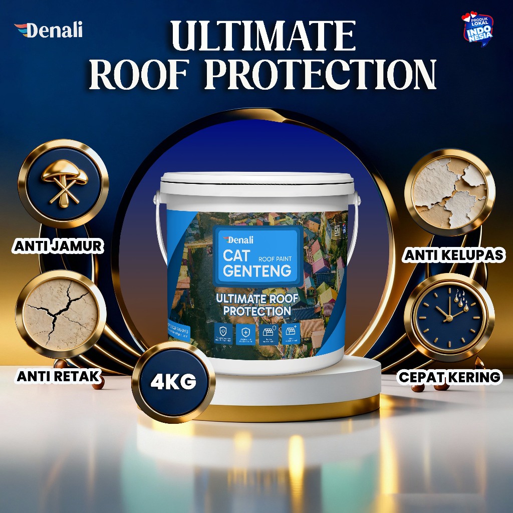 DENALI - Cat Genteng 4KG Semi Glossy - Tidak Perlu Air Tambahan