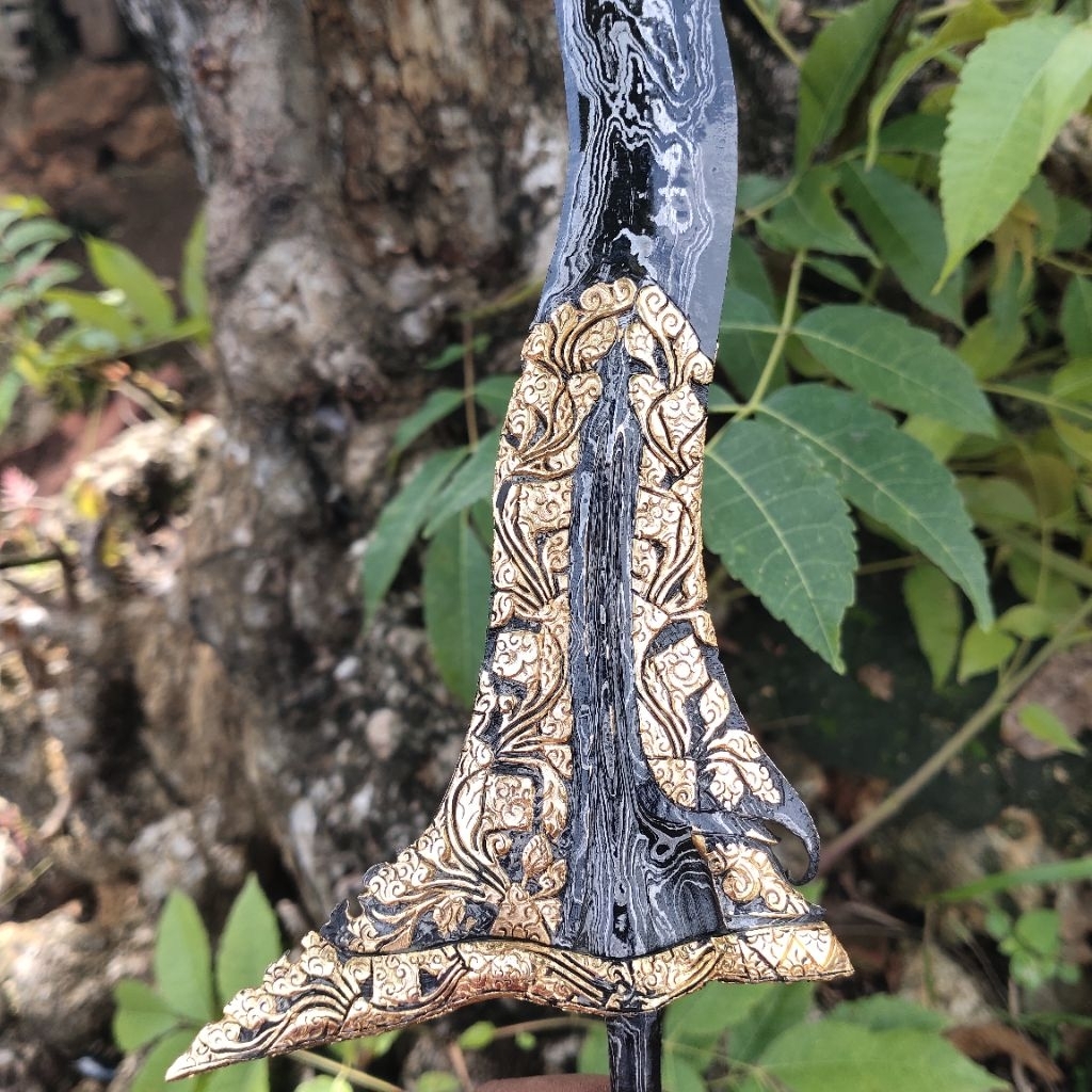 Keris Pandawa Cinarita Kinatah sepuh emas
