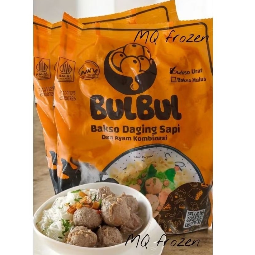 Bulbul Bakso Daging Sapi 600g isi 50biji  | bakso bulbul | bakso bulbul | Lucky frozen mart