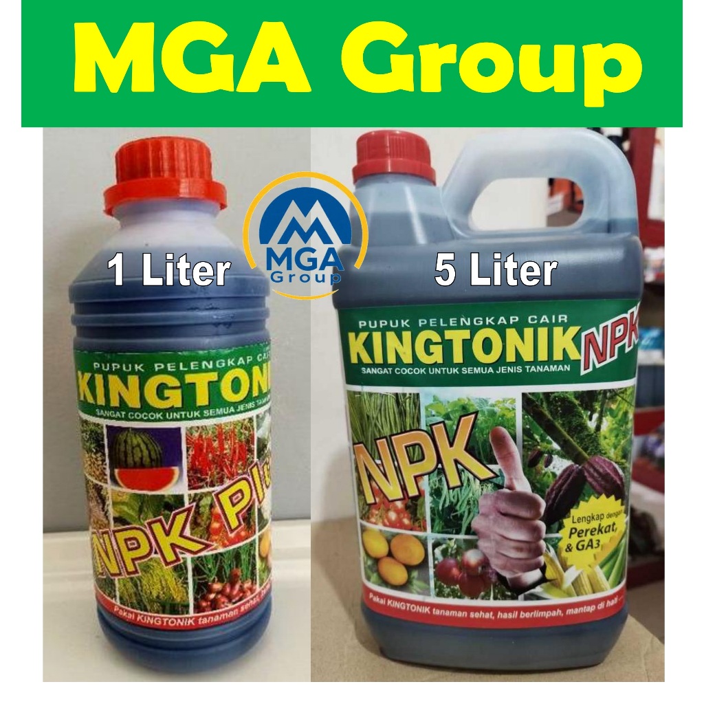 Pupuk NPK Cair KINGTONIK 1 LITER & 5 LITER - Pupuk NPK Cair King Tonik - Pupuk Pelengkap Cair