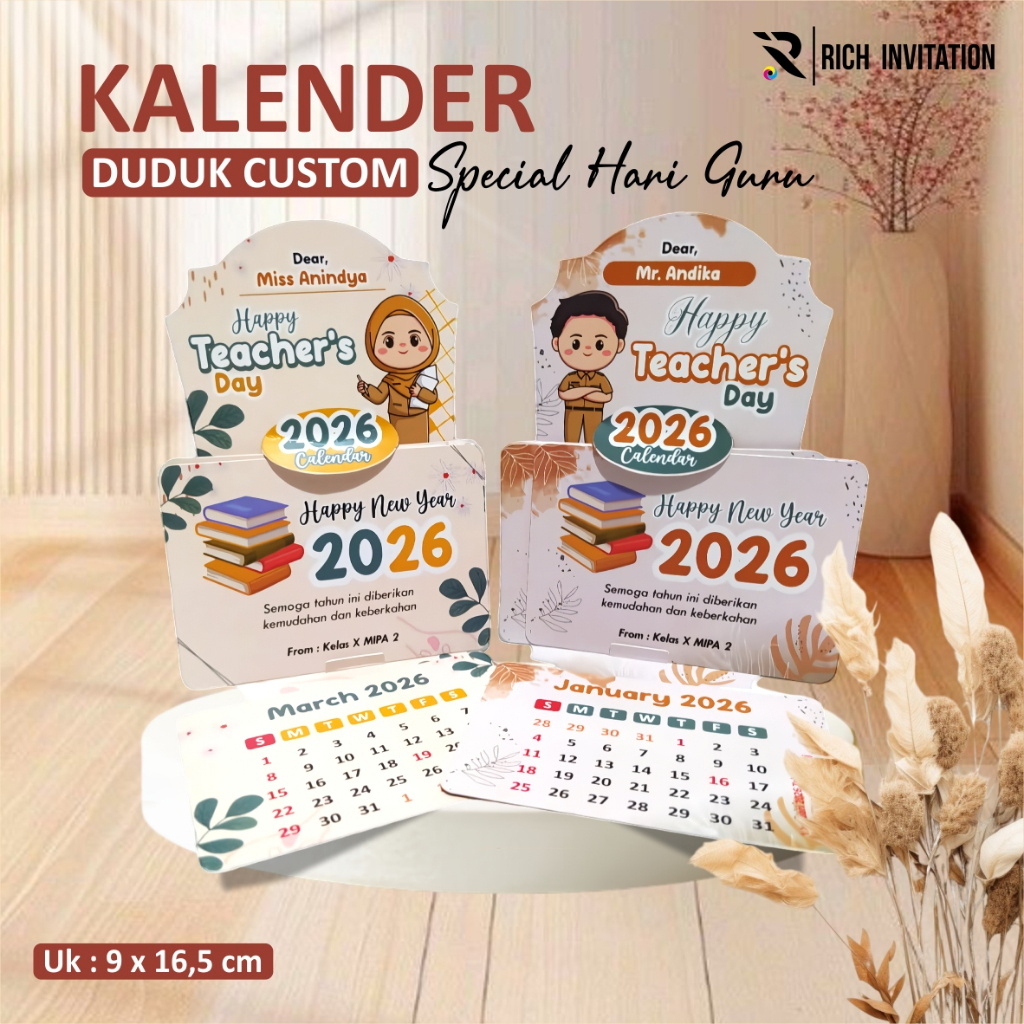 GIFT HARI GURU - SOUVENIR KALENDER SPESIAL HARI GURU - KALENDER MEA EDISI HARI GURU NASIONAL 2026
